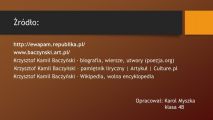 Szkolny Konkurs na prezentację multimedialną „PATRONI ROKU 2021”, 